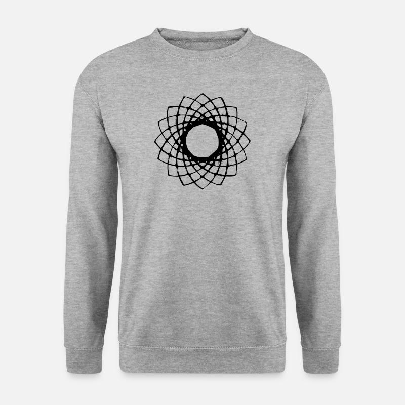 Fraktal - Unisex Pullover - Weißgrau meliert