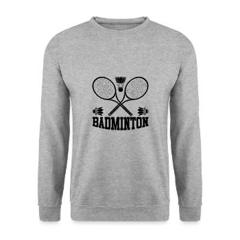 Badminton Sports - Unisex Sweatshirt - salt & pepper - Front - Alina (178cm) & Michal (187cm)