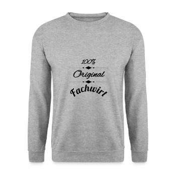 Fachwirt - Unisex Pullover - Weißgrau meliert - Vorne - Alina (178cm) & Michal (187cm)