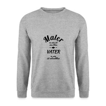 Maler - Unisex Pullover - Weißgrau meliert - Vorne - Alina (178cm) & Michal (187cm)