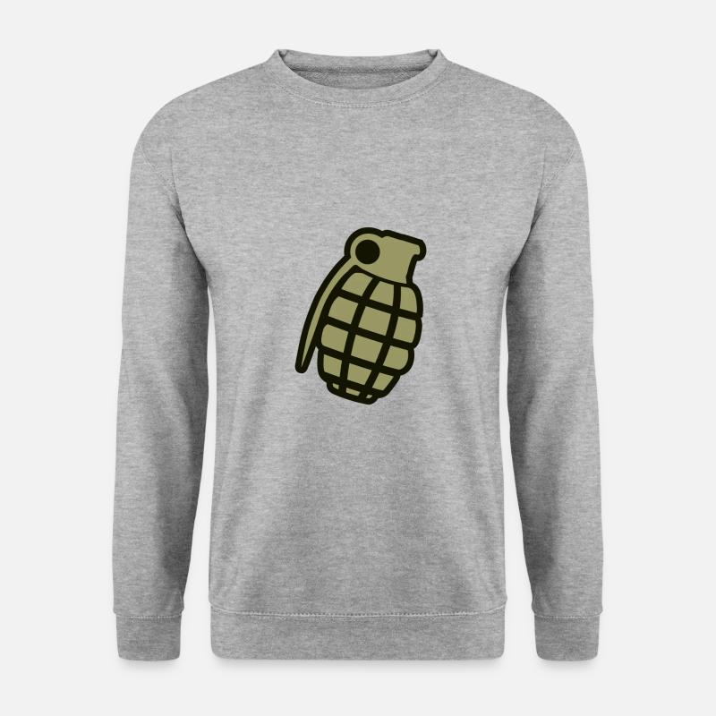 Handgranate - Unisex Pullover - Weißgrau meliert