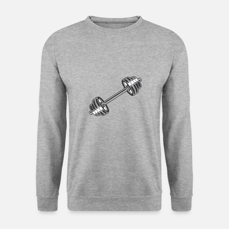 Hantel - Unisex Pullover - Weißgrau meliert