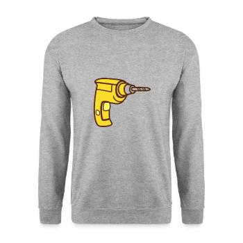 drilling machine - Unisex Sweatshirt - salt & pepper - Front - Alina (178cm) & Michal (187cm)