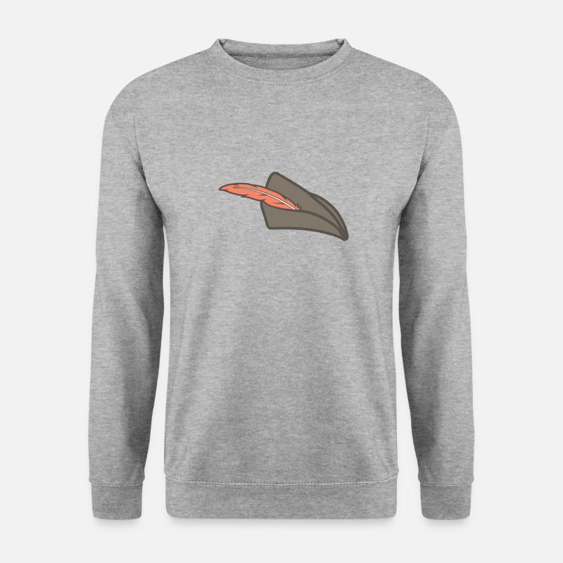 Jäger Hut - Unisex Pullover - Weißgrau meliert