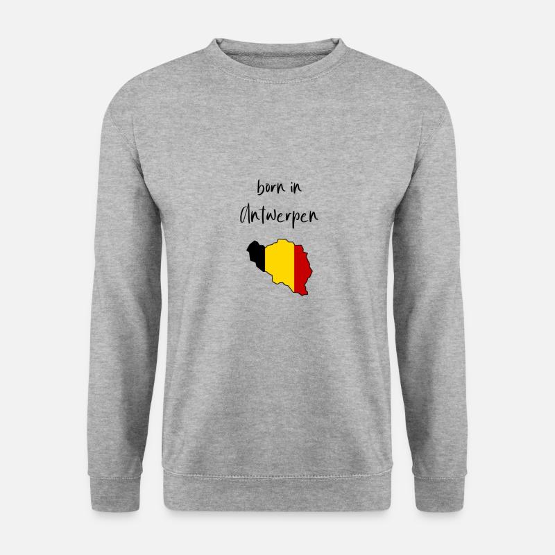 Antwerpen - Unisex Pullover - Weißgrau meliert