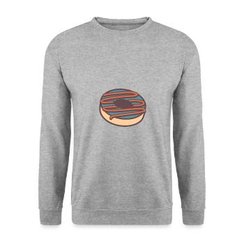 donut - Unisex Sweatshirt - salt & pepper - Front - Alina (178cm) & Michal (187cm)