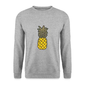 pineapple - Unisex Sweatshirt - salt & pepper - Front - Alina (178cm) & Michal (187cm)