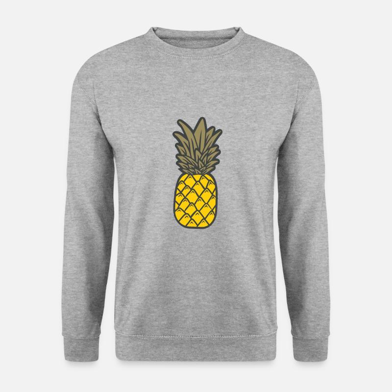 Ananas - Unisex Pullover - Weißgrau meliert