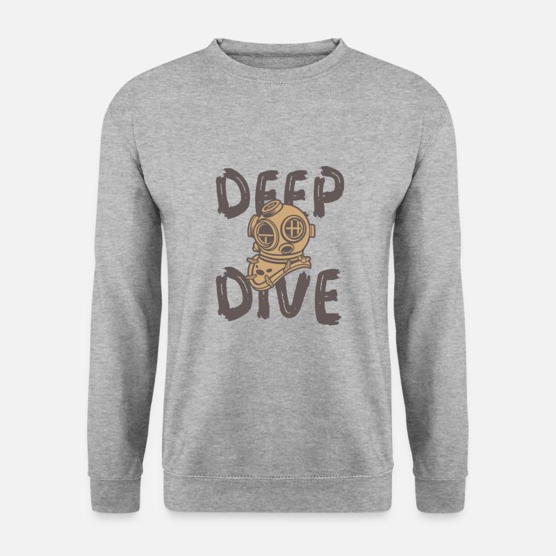 Deep dive helmet - Unisex Sweatshirt - salt & pepper