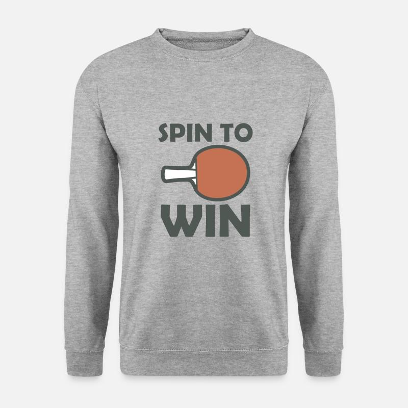 Tischtennisschläger Spin to Win - Unisex Pullover - Weißgrau meliert