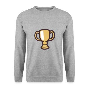 Cup - Unisex Sweatshirt - salt & pepper - Front - Alina (178cm) & Michal (187cm)