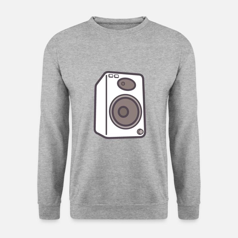 Musiklautsprecher - Unisex Pullover - Weißgrau meliert