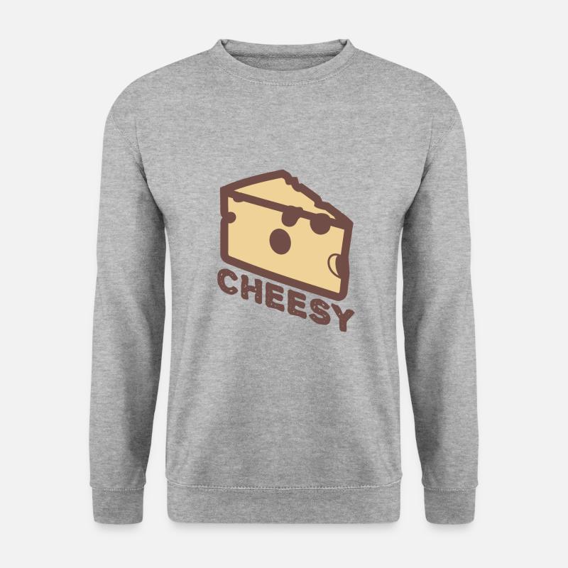 Käse Cheesy - Unisex Pullover - Weißgrau meliert