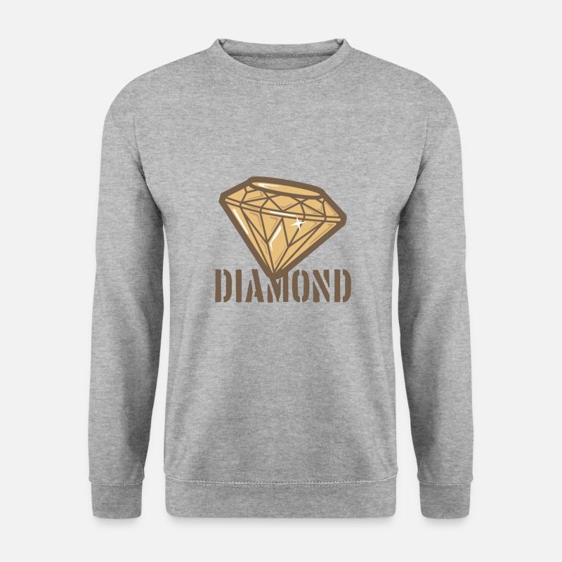 Diamant - Unisex Pullover - Weißgrau meliert
