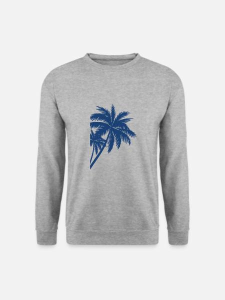 Palme Palm - Unisex Pullover - Weißgrau meliert