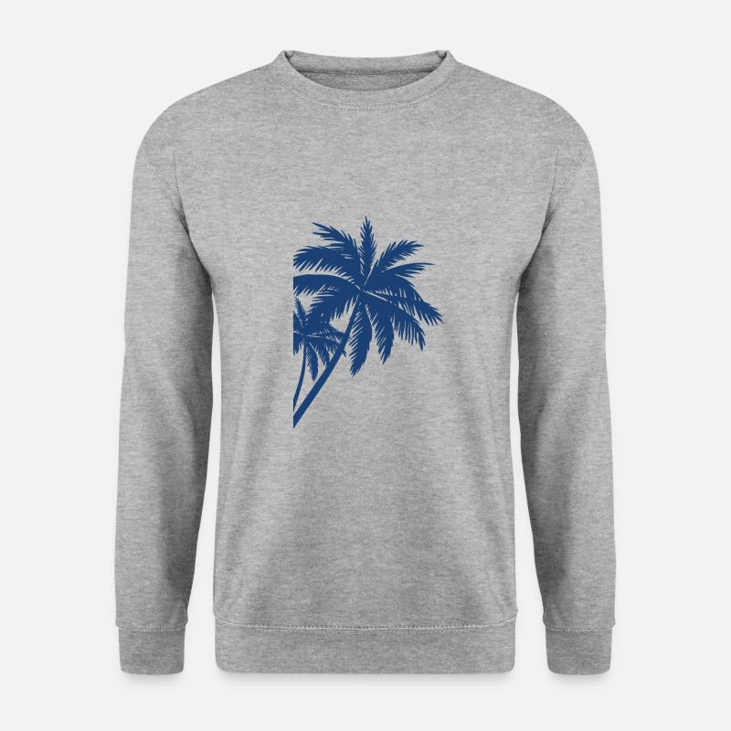 Palme Palm - Unisex Pullover - Weißgrau meliert