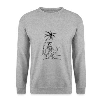 Expédition au Sahara - Sweat-shirt Unisexe - gris chiné - Devant - Alina (178cm) & Michal (187cm)