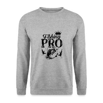 Fishing Pro - Unisex Sweatshirt - salt & pepper - Front - Alina (178cm) & Michal (187cm)