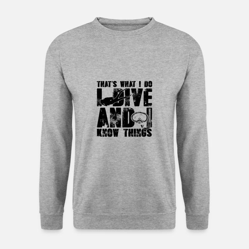 Tauchen - Unisex Pullover - Weißgrau meliert