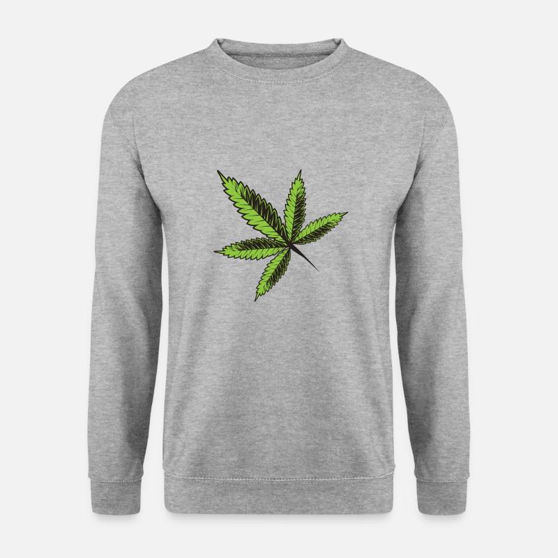 Cannabis Leaf Hemp - Unisex Sweatshirt - salt & pepper