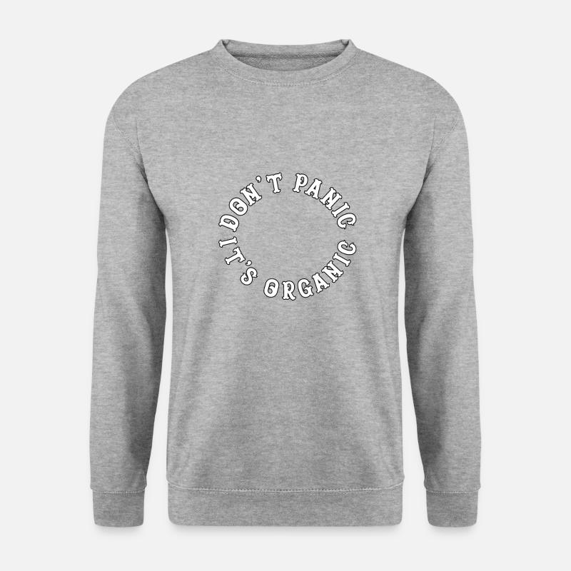 Dont Panic its Organic - Unisex Pullover - Weißgrau meliert