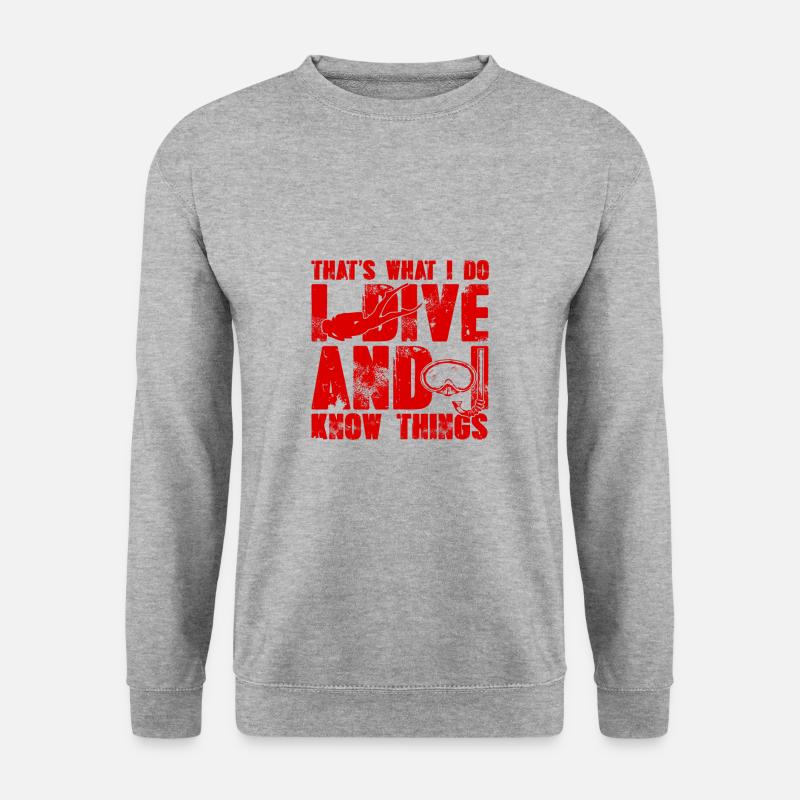 Tauchen - Unisex Pullover - Weißgrau meliert