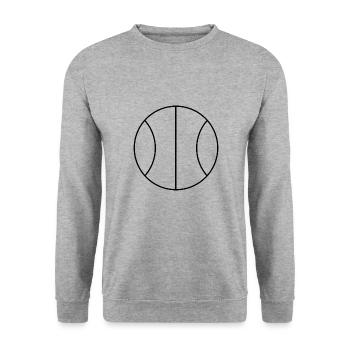 Basketball Outline - Unisex Sweatshirt - salt & pepper - Front - Alina (178cm) & Michal (187cm)