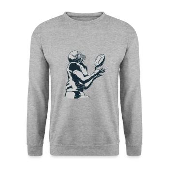 Footballeur - Sweat-shirt Unisexe - gris chiné - Devant - Alina (178cm) & Michal (187cm)