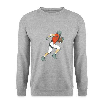 Football player - Unisex Sweatshirt - salt & pepper - Front - Alina (178cm) & Michal (187cm)