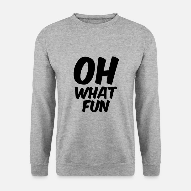 Oh what fun - Unisex Pullover - Weißgrau meliert