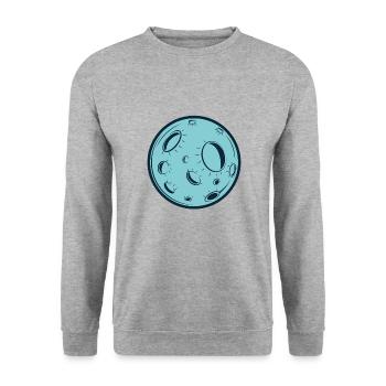 Mond - Unisex Pullover - Weißgrau meliert - Vorne - Alina (178cm) & Michal (187cm)