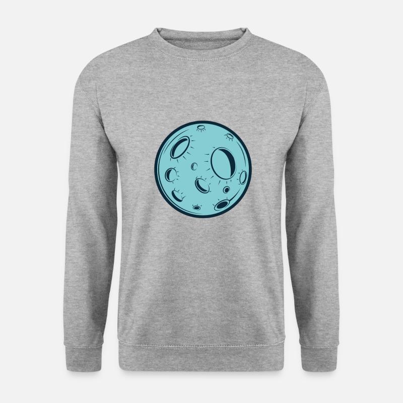 Mond - Unisex Pullover - Weißgrau meliert