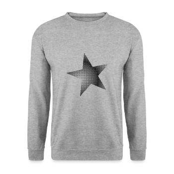 Star Points - Unisex Sweatshirt - salt & pepper - Front - Alina (178cm) & Michal (187cm)