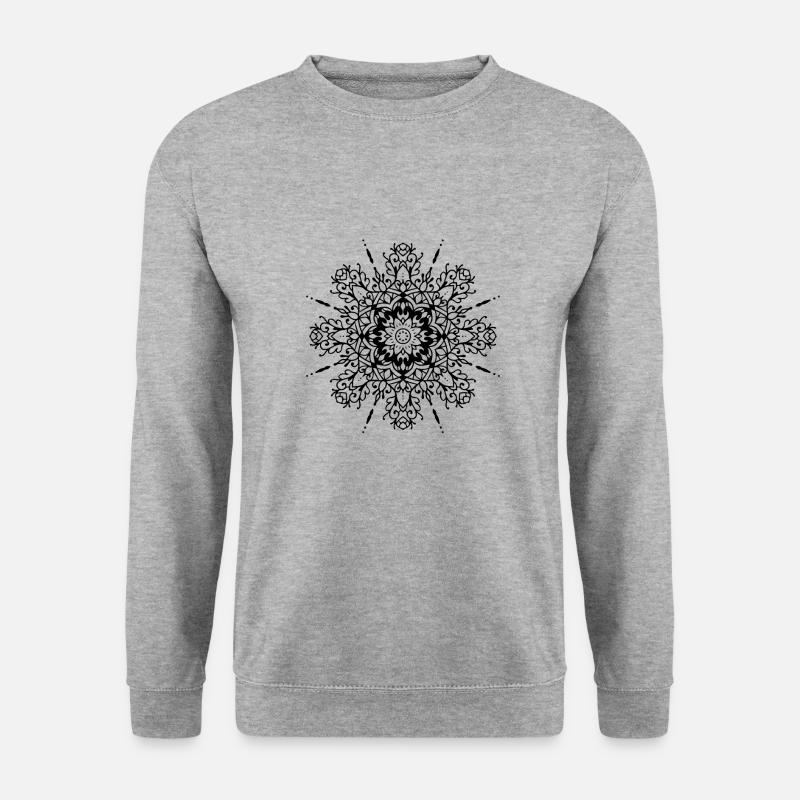 Flowers Mandala - Unisex Sweatshirt - salt & pepper