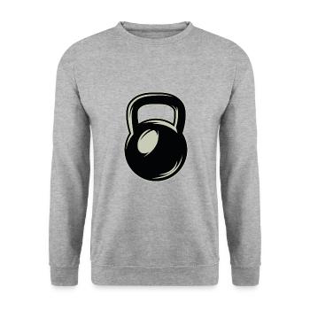 Kettlebell - Unisex Sweatshirt - salt & pepper - Front - Alina (178cm) & Michal (187cm)