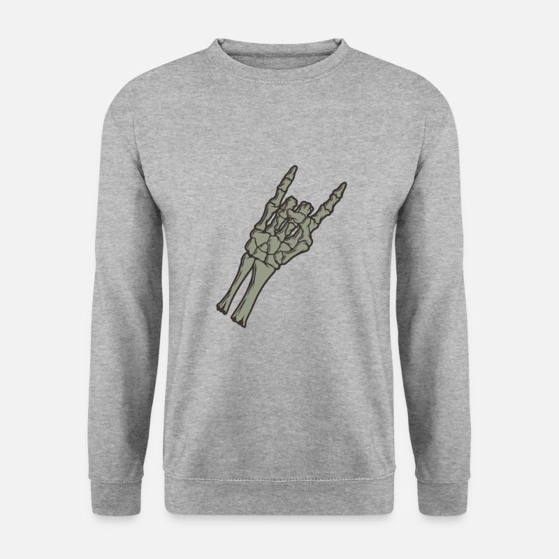 Rock and Roll Bone Hand - Unisex Sweatshirt - salt & pepper