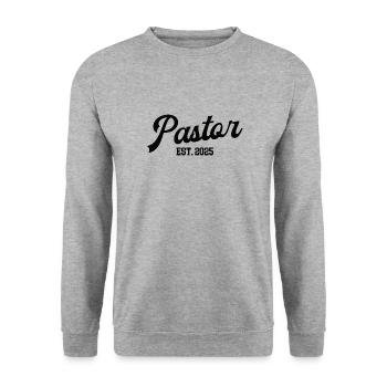 Pastor 2025 Geistliche Glaube Gott Pastoren Kirche - Unisex Pullover - Weißgrau meliert - Vorne - Alina (178cm) & Michal (187cm)