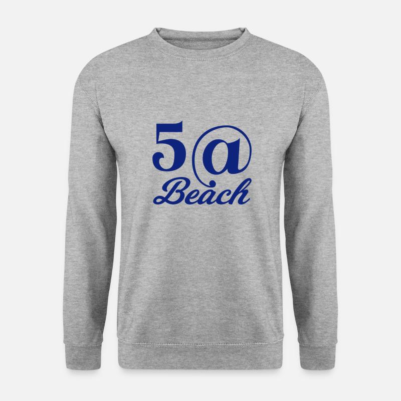 5A Strand - Unisex Pullover - Weißgrau meliert