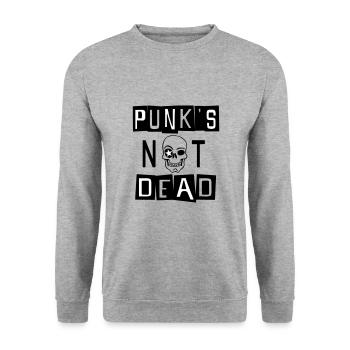 PUNK ist nicht tot - Unisex Pullover - Weißgrau meliert - Vorne - Alina (178cm) & Michal (187cm)