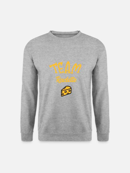 Team Raclette - Unisex Pullover - Weißgrau meliert