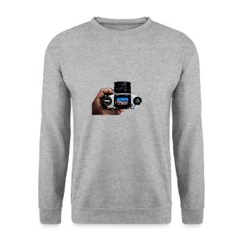 appareil photo - Sweat-shirt Unisexe - gris chiné - Devant - Alina (178cm) & Michal (187cm)