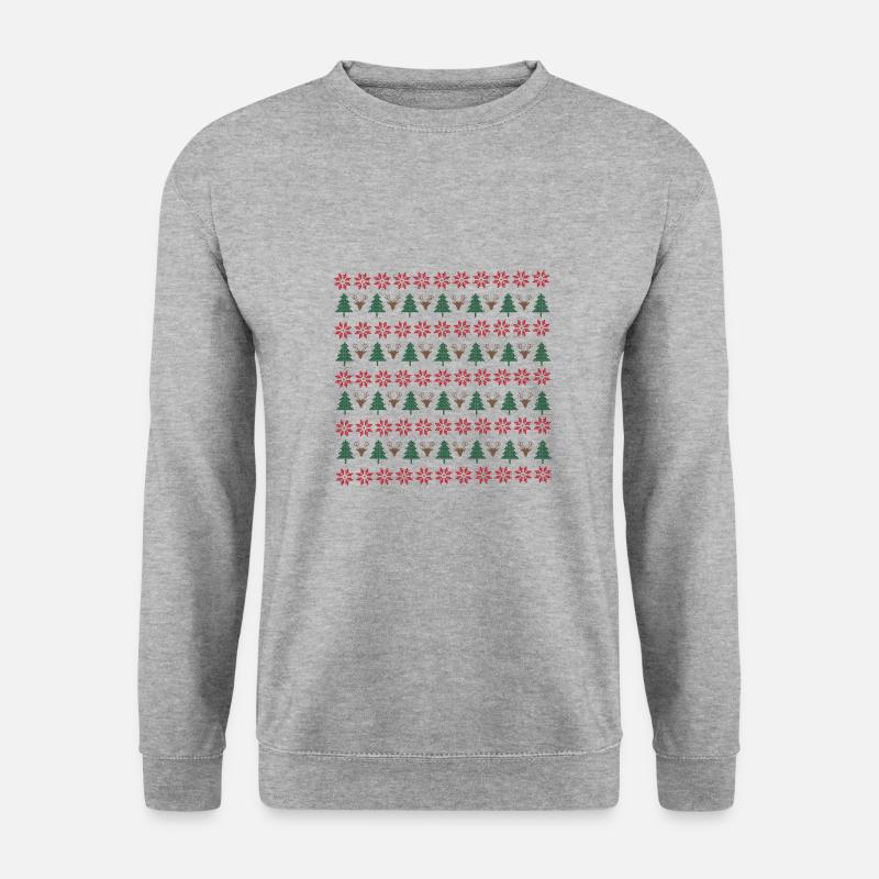 Weihnachten - Unisex Pullover - Weißgrau meliert
