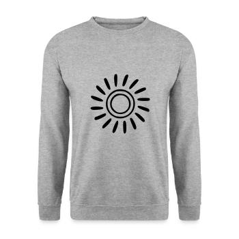 Sun Drawing Nature Sketch black - Unisex Sweatshirt - salt & pepper - Front - Alina (178cm) & Michal (187cm)