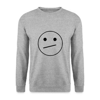 Emoji sketch neutral black - Unisex Sweatshirt - salt & pepper - Front - Alina (178cm) & Michal (187cm)