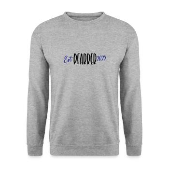 Pfarrer Ausbildung 2025 Theologie Studium Student - Unisex Pullover - Weißgrau meliert - Vorne - Alina (178cm) & Michal (187cm)
