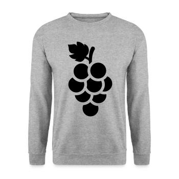 grapes - Unisex Sweatshirt - salt & pepper - Front - Alina (178cm) & Michal (187cm)