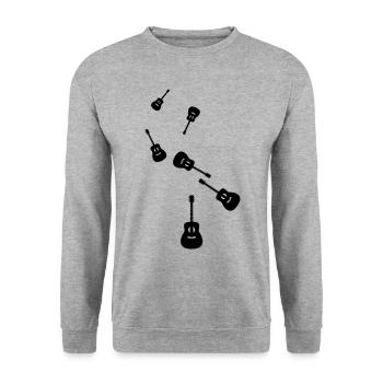 Guitar Acoustics - Unisex Sweatshirt - salt & pepper - Front - Alina (178cm) & Michal (187cm)
