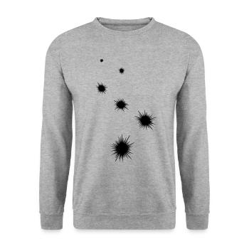 Symbole Seeigelicon - Sweat-shirt Unisexe - gris chiné - Devant - Alina (178cm) & Michal (187cm)