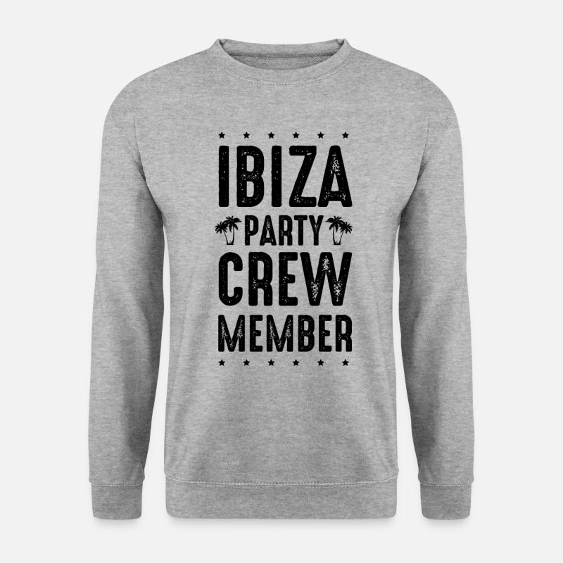 Ibiza Party Crew - Unisex Pullover - Weißgrau meliert