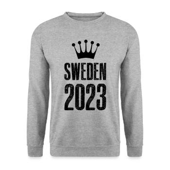Sweden 2023 Krona - Unisex Sweatshirt - salt & pepper - Front - Alina (178cm) & Michal (187cm)
